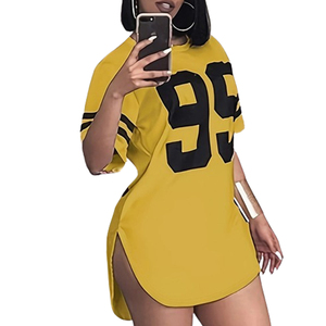 Vente <span class=keywords><strong>en</strong></span> gros 2024 Nouvelle arrivée tendance Vestido De Talla Grande Robe imprimée à manches courtes pour femmes Robes décontractées Robe d'été - Product Image 1