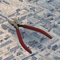 Pince coupante pour câbles électriques MTC-21, qualité industrielle, acier inoxydable, poignée en plastique moulée, coupe latérale à bec plat, outil manuel