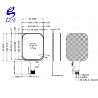 2,01-Zoll TFT LCD-Bildschirm JD9853 Kleines Display mit 240x296 Auflösung LCD-Farbbildschirm SPI Abgerundete Ecken
