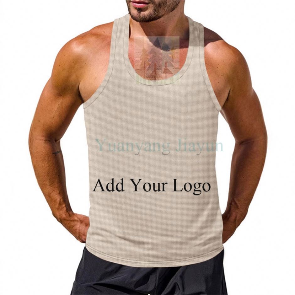 Hot Sale Ribbed Custom Plus Size Regular Fitness Casual Polyester Quick Dry Men's Vest