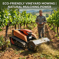 Broyeur à fléaux télécommandé diesel 4 temps 420cc de qualité industrielle pour applications agricoles