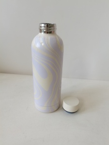 Botella de Agua Aislada de 500 ml con Diseño de Mármol, a Prueba de Fugas, de Doble Pared, de Acero Inoxidable, con Aislamiento al Vacío, Mantiene la Temperatura de 6 a 12 Horas - Product Image 5