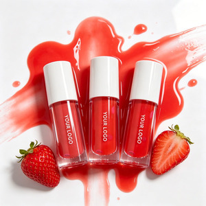 Brillo Labial de Fresa, Hidratante, con Brillo Jugoso, Tinte Labial Vegano con Sabor a Fruta, Aceite Labial con Logotipo Personalizado - Product Image 2