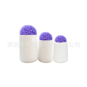 Ensemble de pots à fleurs en résine elliptiques, design minimaliste léger pour plantes d'intérieur - Product Image 5