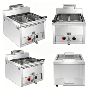 <span class=keywords><strong>Friteuse</strong></span> professionnelle à <span class=keywords><strong>gaz</strong></span> 15L, cuve unique en acier inoxydable, sur pied, au <span class=keywords><strong>gaz</strong></span> GPL/<span class=keywords><strong>gaz</strong></span> naturel, avec deux paniers pour restaurant - Product Image 3