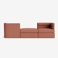 Canapé modulaire en tissu en forme de L, style minimaliste moderne, adapté aux centres commerciaux et aux hôtels.