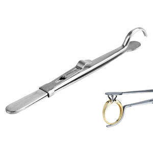 Pinzas de soldar con cabeza de joyero, mordaza curva dentada, abrazadera de acero inoxidable, herramienta de sujeción para reparación de anillos y fabricación de joyas - Product Image 1