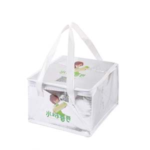 Bolsa Térmica para Alimentos con Aislamiento Térmico, Impresa con Logotipo Personalizado, de Polipropileno Reciclado No Tejido, con Película de Aluminio para Entrega de Alimentos - Product Image 3