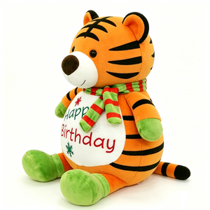 Customize Happy Birthday <b>Tiger</b> Plush <b>Toy</b> with Scarf 51cm-99cm Plush Filled with PP Cotton for Kids Unisex Gift - Product Image 4