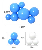 Kit d'arche de guirlande de ballons gonflables réutilisables en latex Jyao pour la décoration de fêtes d'anniversaire d'enfants et de mariages, en PVC sérigraphié rechargeable