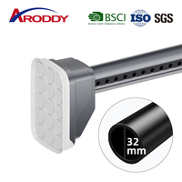 ARODDY Barre de tension en acier de 1 à 3,1 m, sans perçage, avec base en caoutchouc antidérapante, pour terrasse, gris, faible MOQ, direct usine