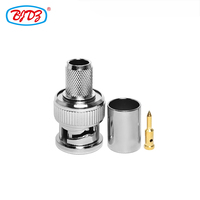 Fabricant Laiton Matériau 50 Ohm BNC Fiche Mâle Sertissage pour RG6 LMR300 5D-FB LMR-300 5DFB CNT300 Câble RF Coax Coaxial Connecteurs