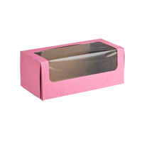 Boîte d'emballage rectangulaire de luxe pour biscuits avec fenêtre transparente et logo personnalisé
