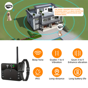 <span class=keywords><strong>Collar</strong></span> Inteligente para Perros con Cerca Electrónica Inalámbrica, Material ABS Ecológico, Dos en Uno para Entrenamiento para Dejar de Ladrar - Product Image 5