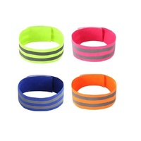 Bandes réfléchissantes pour bras, poignets, chevilles et jambes, réflecteur LED, bande lumineuse de sécurité pour le cyclisme nocturne, vinyle réfléchissant lavable