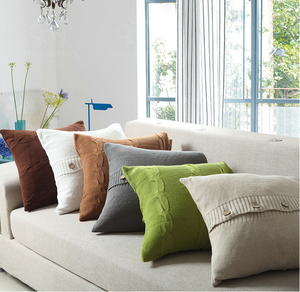 <span class=keywords><strong>Boho</strong></span> tejido de algodón almohada de borla cojín con nudos funda de almohada - Product Image 1