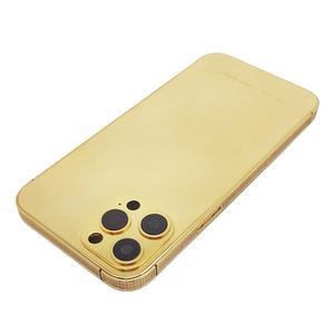 Étui de téléphone plaqué or véritable avec cadre en or diamanté Accepte le logo de téléphone personnalisé pour <span class=keywords><strong>iPhone</strong></span> <span class=keywords><strong>12</strong></span> <span class=keywords><strong>Pro</strong></span> <span class=keywords><strong>Max</strong></span> - Product Image 1