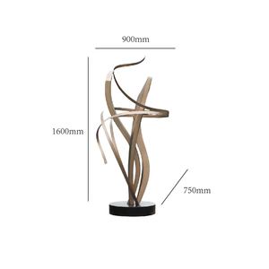 景悦定制金色金属丝带雕塑现代弧形豪华客厅家居室内装饰当代艺术摆件 - Product Image 6