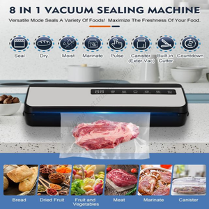 เครื่องซีลสูญญากาศคุณภาพสูง 80Kpa สำหรับใช้ในบ้าน เครื่องถนอมอาหารอัตโนมัติ ผลิตภัณฑ์อัจฉริยะ ขายส่ง - Product Image 5