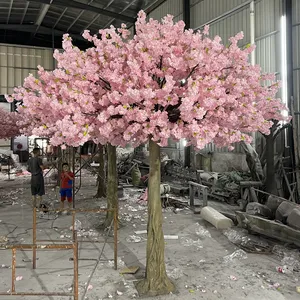 Árvore de cerejeira artificial grande, árvore de flor de cerejeira branca para decoração, árvore de flores de cerejeira artificial de casamento