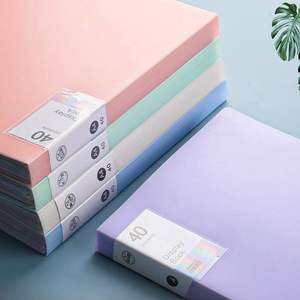 Custom Large Capacity A4 PP Material Morandi Color Insert Transparent Music Clip Printed Logo Label Data Book <b>Folder</b> - Product Image 6