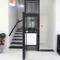 Ascenseur de traction pour maison, ascenseur résidentiel moderne, ascenseur panoramique de luxe en verre rond pour la maison