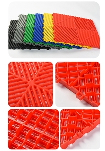 Modular Heavy Duty lồng vào nhau PVC PP nhà để xe gạch lát sàn nhựa thảm sàn cho rửa xe kho - Product Image 3