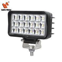 Projecteurs LED rectangulaires de haute qualité 4,4 pouces 18W à faisceau large, étanches IP67 pour applications marines, camions et pick-up LML-0602-18