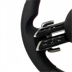 Volant en cuir et fibre de carbone véritable Xing Yao <span class=keywords><strong>Mercedes</strong></span> <span class=keywords><strong>AMG</strong></span> pour GT CL CLS CLA E S C36 G63 C43 ML <span class=keywords><strong>SL</strong></span> W204 W213 W211 W205 - Product Image 2