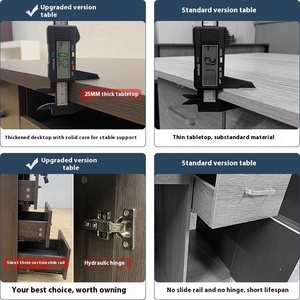 <span class=keywords><strong>Escritorio</strong></span> de Oficina Modular Contemporáneo de Lujo, <span class=keywords><strong>Extensible</strong></span> de 2 a 8 Plazas, Estación de Trabajo Compartida, Muebles Modernos de <span class=keywords><strong>Madera</strong></span> para el Hogar - Product Image 4