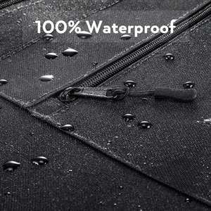 Échantillon gratuit de sac de présentation d'art, 20x26 pouces, étui de présentation d'art en toile noire avec bandoulière amovible, coins en cuir - Product Image 5