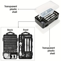 Ensemble de tournevis magnétiques en acier au carbone 115-en-1 Prosperous pour la réparation et le démontage de montres, d'ordinateurs et de téléphones portables