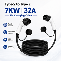 Nouveau câble de chargeur EV Stellar V1-T2T2-16A1P 7KW 16A monophasé Mode 3 Type 2 Type 2 Contacts en alliage de cuivre Norme européenne CE