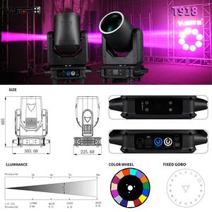VSHOW T918 80W Beam Led <span class=keywords><strong>Halo</strong></span> Effect Equipement d'éclairage Stage Moving Head Lights for Dj Event Club - Product Image 2