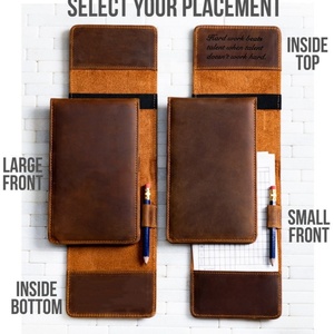 Leather Scorecard Holder Cover case Customized Cattlehide Leather Golf Scorecard Yardage Book Holder - Product Image 2