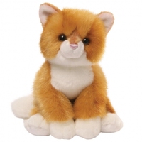 Jouet en peluche pour chat en tissu à rayures jaunes personnalisé, fabrication de jouets en peluche