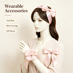 Hanfan 40mm Satin <strong>Ribbon</strong> with Gold Edge 4cm Gold Trimmed <strong>Ribbon</strong> Roll <strong>for</strong> Gift Wrapping <strong>Wedding</strong> Decoration Wholesale - Product Image 3