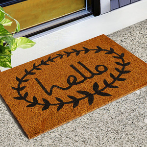 High Quality Coconut Fiber Carpet Anti slip PVC Coil <strong>Mat</strong> Coconut Palm Welcome Plain <strong>Coir</strong> Door <strong>Mats</strong> - Product Image 6
