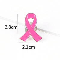 Broche de sensibilité rose pour la lutte contre le SIDA et le VIH, épinglette de sensibilisation au cancer, activité bénéfique