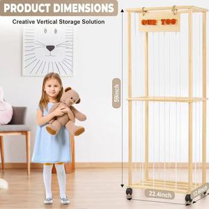 Étagère de rangement en bois transfrontalière pour poupées et jouets en peluche pour enfants, idéale pour le salon, en bois - Product Image 3