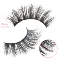Ensemble de cils magnétiques et d'eye-liner, 5 paires, cheveux synthétiques, faits à la main, bande en coton noir, épaisseur 0,07 mm