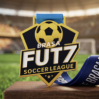 Médailles personnalisées en métal émaillé, alliage de zinc, gaufrage 3D, logo de football, médailles de football personnalisées pour compétition sportive, souvenir