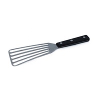 SUN WELL Spatule à poisson ajourée en acier inoxydable avec manche en PP, ustensile de cuisine, compatible lave-vaisselle