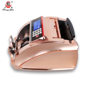 Elegante oro rosa FJ2831 inteligente UV <span class=keywords><strong>MG</strong></span> IR MT BATCH ADD HalfDoubleChain Fake Note Cambio de color LCD Contador Banca al por menor - Product Image 2