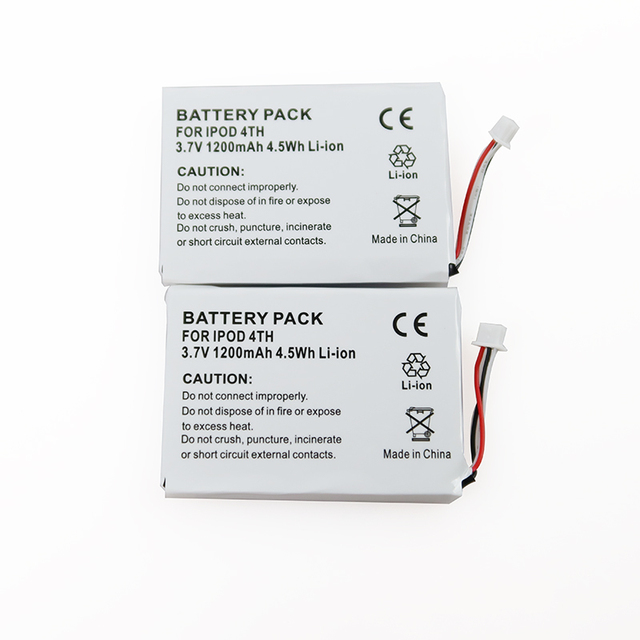 Rechargeable 3.7V 1200mAh Li-polymer Battery Replacement 616-0183 Media Player for iPod 4th Generation 616-0206