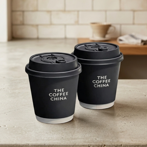 Vaso de Papel para Café con Tapa, Personalizable con Logotipo, Doble Pared, Antiderrames, Desechable, para Bebidas Calientes, para Cafeterías, Restaurantes y Comida para Llevar - Product Image 1