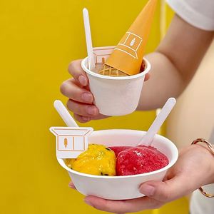 Vaso de Pulpa de Papel Desechable Creativo para Celebridades de Internet con Tapa, Tazón de Helado Comercial Portátil, Vaso Personalizable para Postres - Product Image 6
