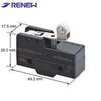 Renouveler RZ-15GW22S-B3 micro interrupteurs de haute précision 15A SPDT/SPST charnière courte levier à rouleau métallique interrupteur de fin de course d'ascenseur