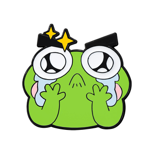 4 Nouveaux Designs de Badges en Métal de Haute Qualité, Mignons et Drôles, Motif Grenouille Meme Cartoon, pour Décoration de Sac à Dos - Product Image 5
