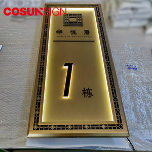 Letreros Modernos para Puertas <span class=keywords><strong>de</strong></span> Hotel con Alfabeto Dorado COSUN para Apartamentos y Villas - Placas <span class=keywords><strong>de</strong></span> Número <span class=keywords><strong>de</strong></span> Habitación <span class=keywords><strong>de</strong></span> Acero Inoxidable Duraderas para Montar <span class=keywords><strong>en</strong></span> la Pared - Product Image 2